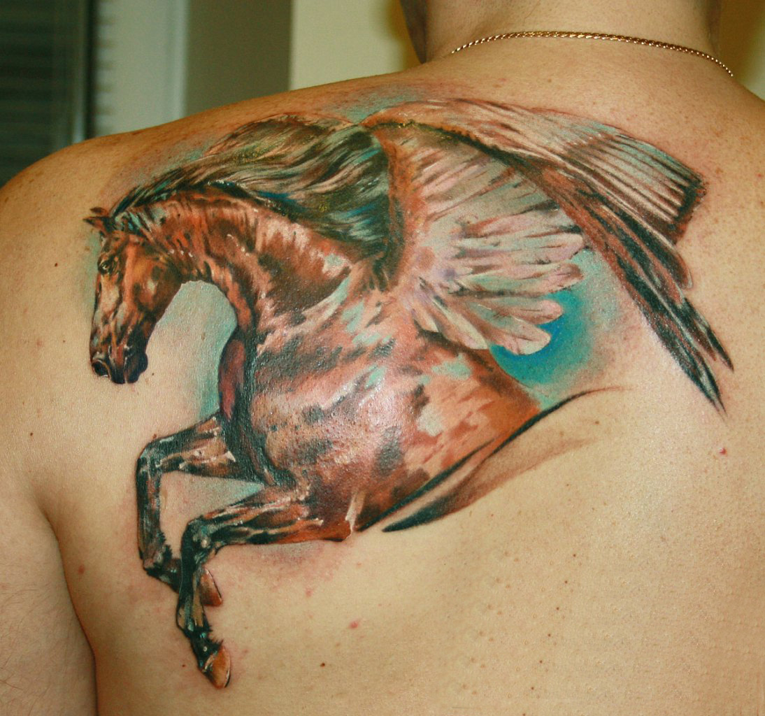 Татуировка лошадь